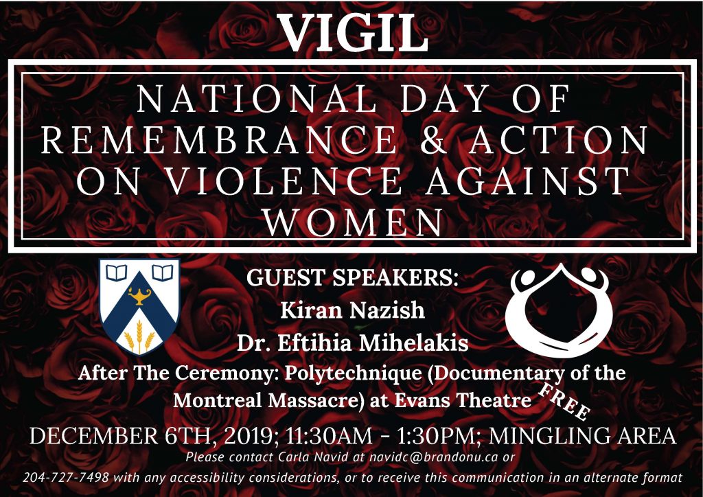 Poster for National Day of Remembrance features event details on background of roses