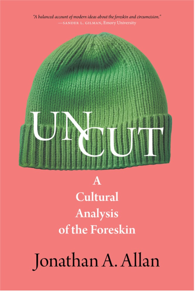 Book cover features a green toque with the word "uncut" superimposed on top of it