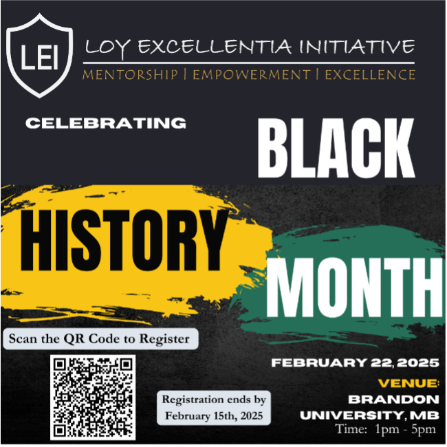 Poster says Celebrating Black History Month.