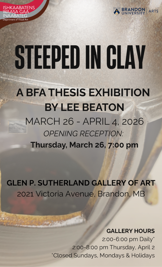 Steeped in Clay poster features a close-up image of ceramic art