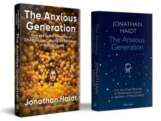 Image of two book covers. The title of each book is the same. It is "The Anxious Generation"