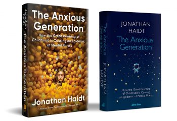 Image of two book covers. The title of each book is the same. It is "The Anxious Generation"